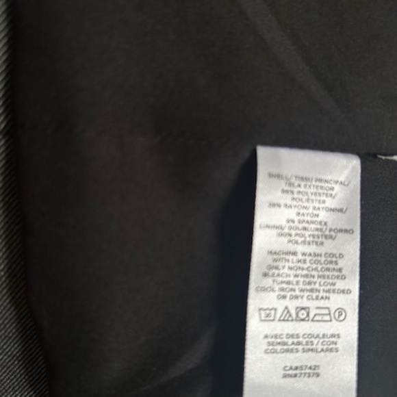 Ann Taylor The Petite Cutaway Blazer in Bi-Stretch Dark Gray Size 12P Preowned - Picture 7 of 16